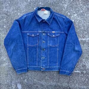 Vintage 1983 Rustler Detroit Trucker Jacket Light Wash 13oz Denim Made in USA